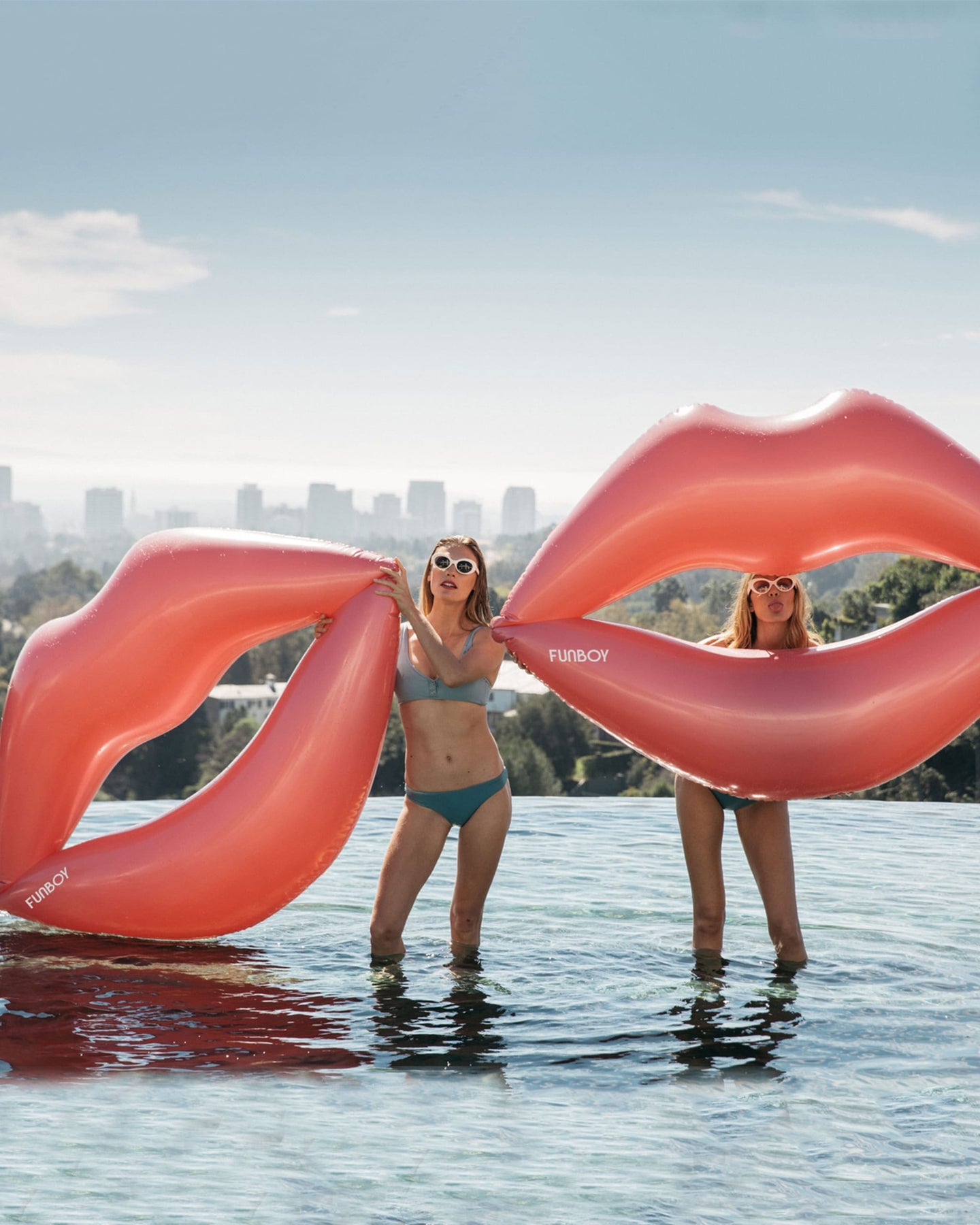 Pink Lip Pool Float 