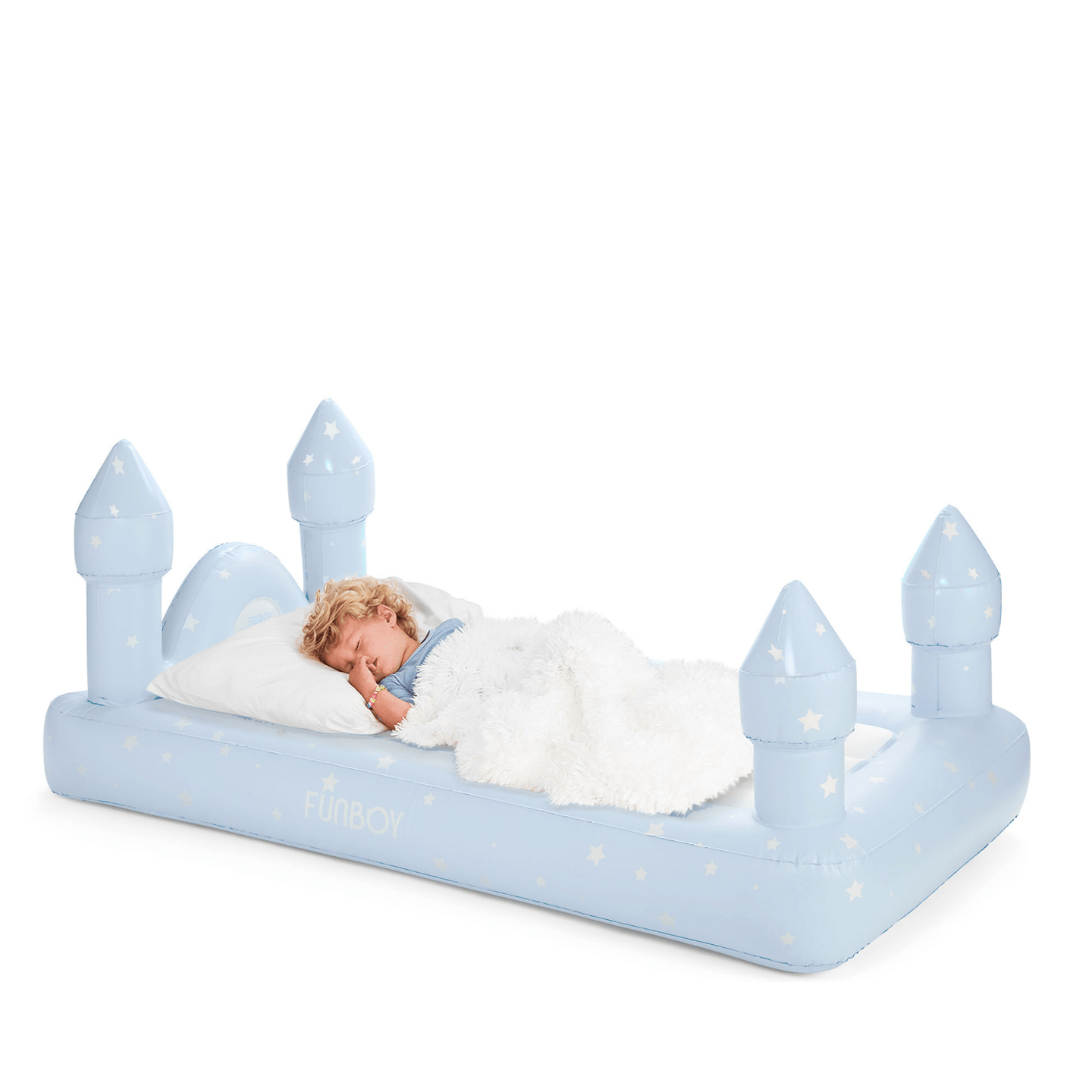 Blue Castle Air Mattress - Kids Sleepover Bed