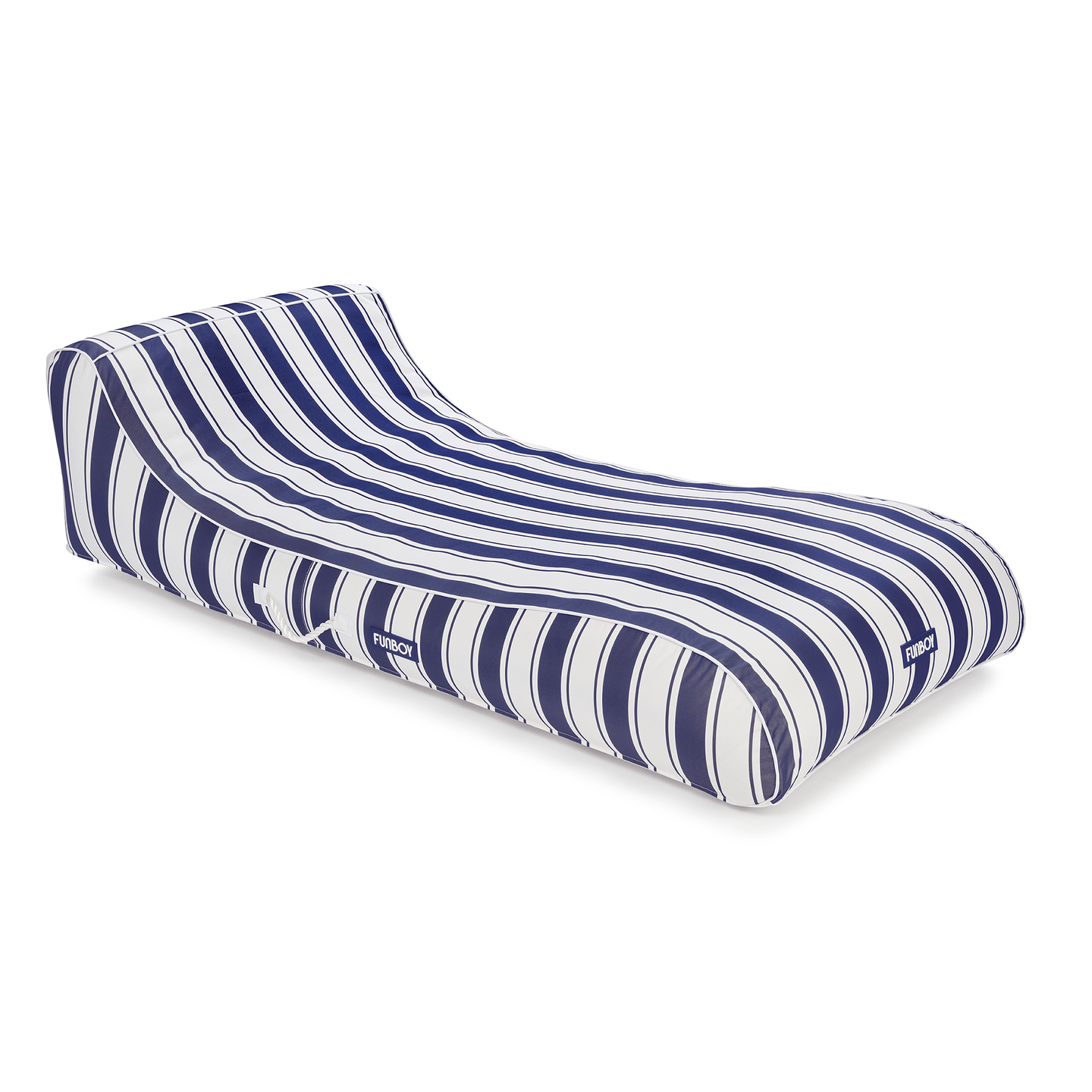 Navy Stripe Fabric Covered Pool Float