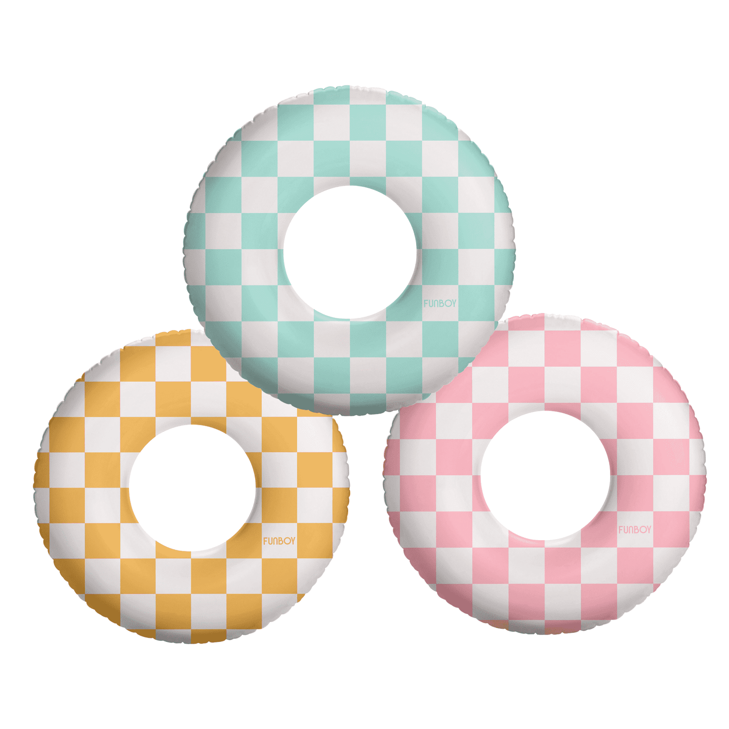 Kids Checkered 30" Tube Pool Floats